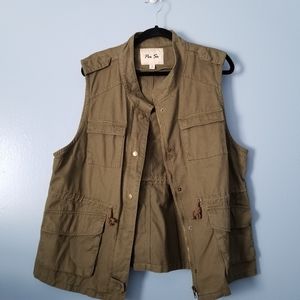 Women's Per Se Army Green Vest  1x